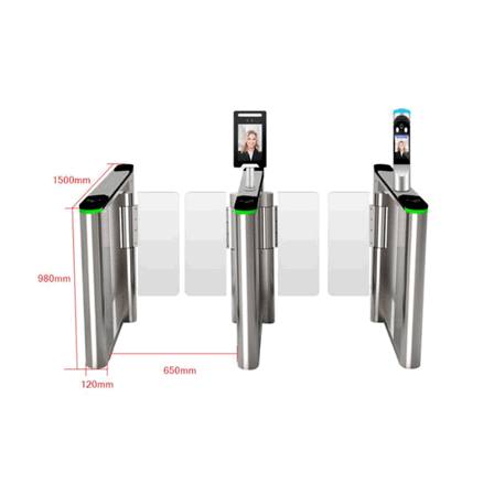 Hệ thống cổng xoay cánh gập (Wing Gate) động cơ không chổi than: Tích hợp nhận diện khuôn mặt AI và mã QR, giải pháp kiểm soát ra vào hiện đại cho văn phòng công nghệ