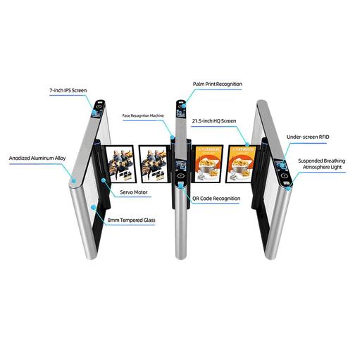 Hệ thống cổng xoay cánh gập (Wing Gate) động cơ không chổi than: Tích hợp nhận diện khuôn mặt AI và mã QR, giải pháp kiểm soát ra vào hiện đại cho văn phòng công nghệ