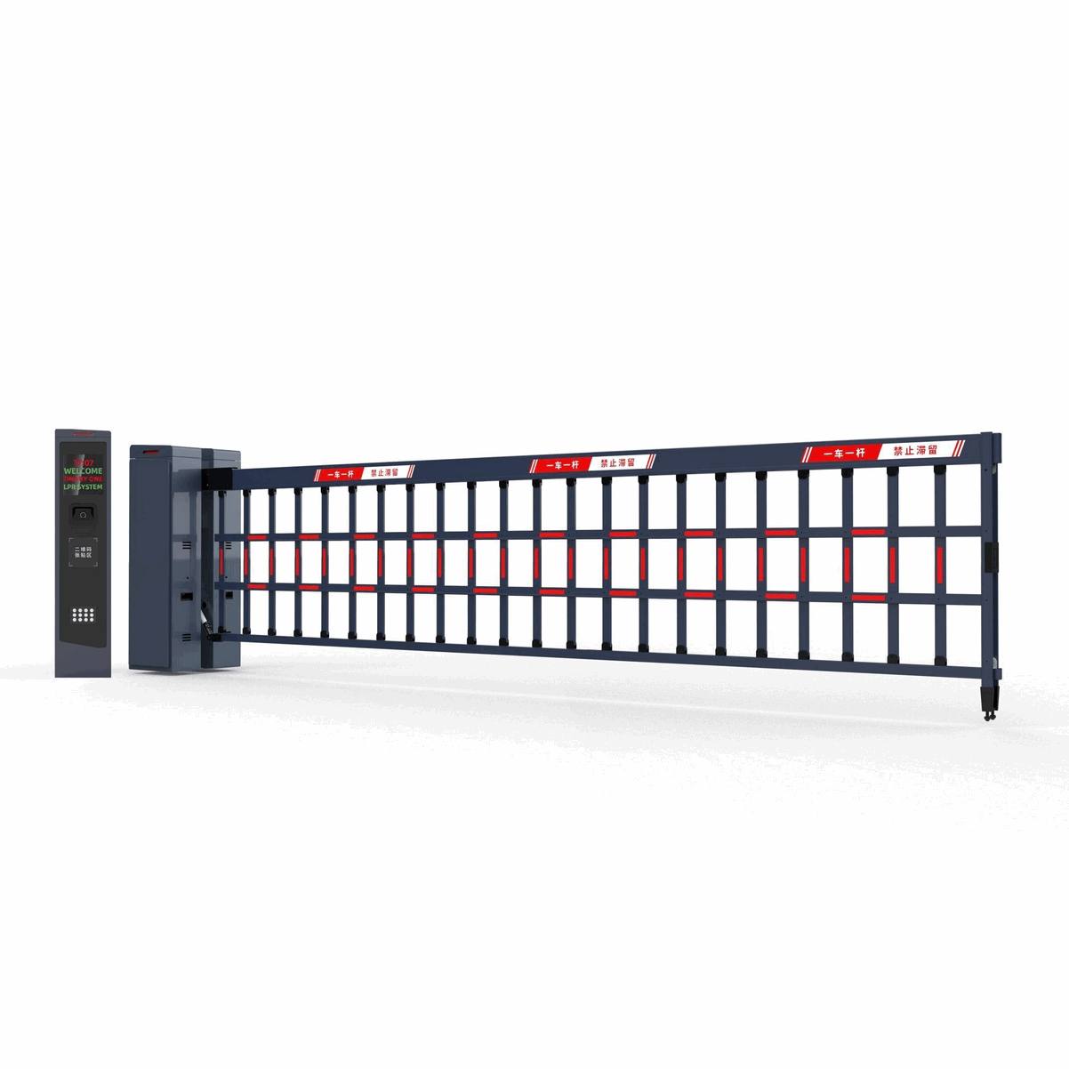 Hệ thống cổng Barrier quảng cáo thông minh: Tích hợp bảng hiển thị Media (LED/Poster) với động cơ tốc độ biến thiên (Variable Speed), tối ưu hóa trải nghiệm tại Plaza thương mại