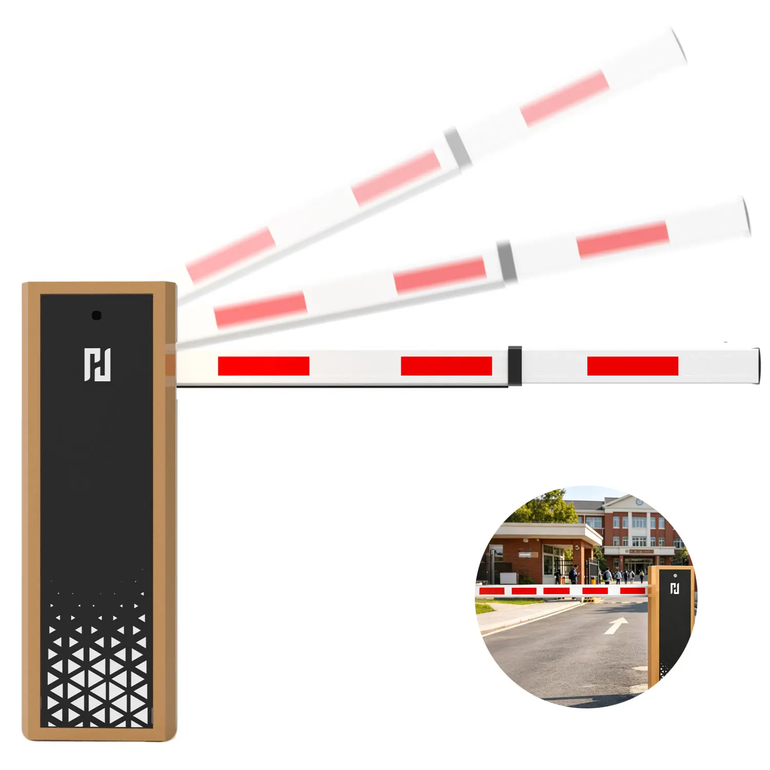 Hệ thống Barrier tự động động cơ DC: Cần thẳng điều chỉnh linh hoạt từ 3-6m, giải pháp kiểm soát ra vào chuyên nghiệp cho lối xe chạy (Driveway)