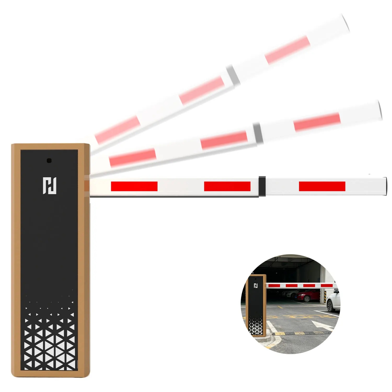 Hệ thống Barrier tự động thông minh 24V DC: Tích hợp cần chắn có đèn LED cảnh báo, giải pháp kiểm soát bãi đỗ xe an toàn và hiện đại