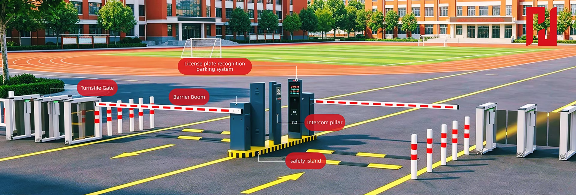 Giải pháp barie cho cổng khu dân cư Baroxon